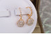 Сережки Xuping Jewelry підвіски стільники 2.5 см золотисті