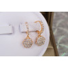 Сережки Xuping Jewelry підвіски стільники 2.5 см золотисті
