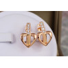 Сережки Xuping Jewelry сердечка черва 1.8 см золотисті