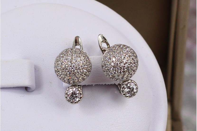 Сережки Xuping Jewelry Бристоль 1.4 см сріблясті