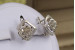 Сережки Xuping Jewelry квіткове панно 1.6 см сріблясті