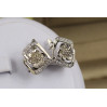 Сережки Xuping Jewelry квіткове панно 1.6 см сріблясті
