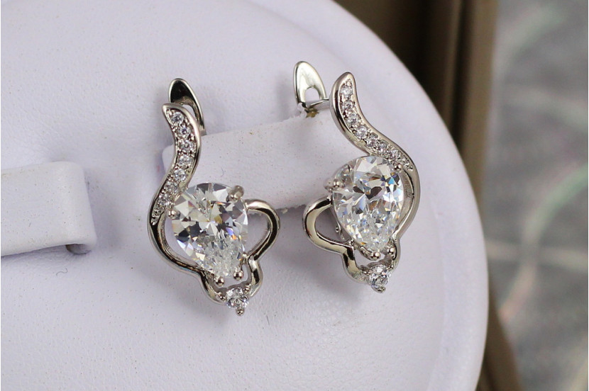 Сережки Xuping Jewelry звуки весни 1.9 см сріблясті