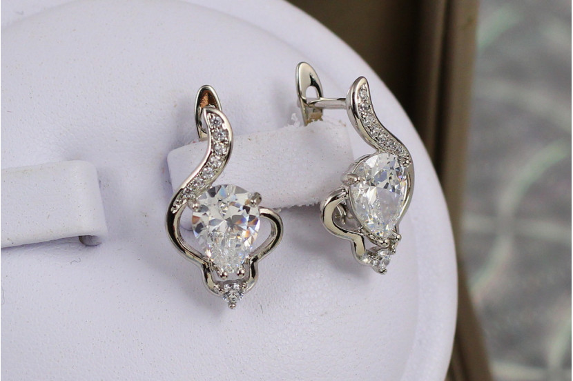 Сережки Xuping Jewelry звуки весни 1.9 см сріблясті