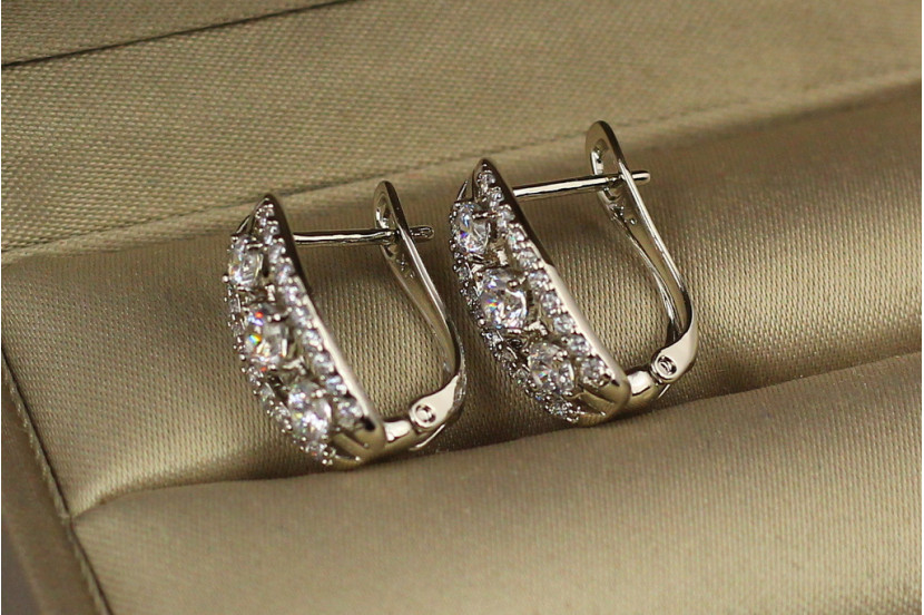 Сережки Xuping Jewelry світлофор 1.5 см сріблясті