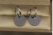 Сережки Xuping Jewelry кругла пластина на кільці 2.5 см сріблясті