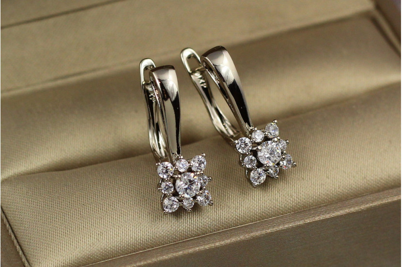 Сережки Xuping Jewelry сором'язливість 2.1 см сріблясті