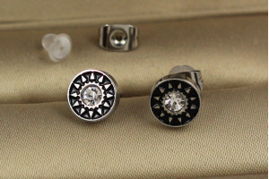 Сережки гвоздики Xuping Jewelry майя 8 мм сріблясті