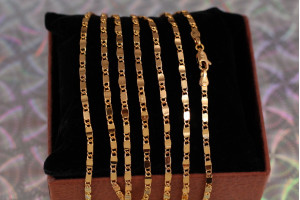 Цепь Xuping Jewelry хвиляста улина 45 см 2.5 мм золотистий