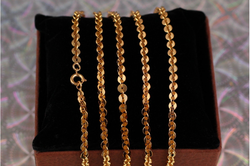 Ланцюг Xuping Jewelry щільний якорний 50 см 4 мм золотистий