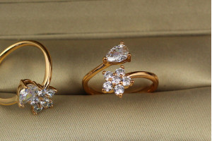 Кільце Xuping Jewelry літній дощ р 18+ золотисте