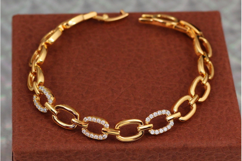 Браслет Xuping Jewelry еліпс 17 см 8 мм золотистий