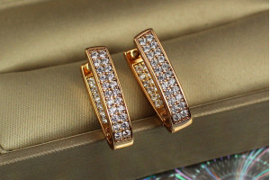 Сережки Xuping Jewelry подарунок частки 2 см золоті