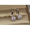 Сережки Xuping Jewelry хризантема 1.7 см сріблясті