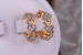 Сережки Xuping Jewelry танець ромбів із родієм 1.6 см золотисті