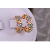 Сережки Xuping Jewelry танець ромбів із родієм 1.6 см золотисті