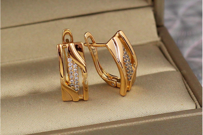 Сережки Xuping Jewelry Аризона 1.6 см золотисті