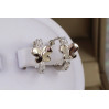 Сережки Xuping Jewelry метелик на стеблах із фіанітів 1.3 см сріблясті