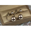 Сережки Xuping Jewelry матрьошки кульки 3 см сріблясті