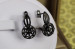 Сережки Xuping Jewelry атракціон з камінцями чорне покриття блек ган 1.9 см
