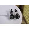 Сережки Xuping Jewelry атракціон з камінцями чорне покриття блек ган 1.9 см