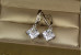 Сережки Xuping Jewelry ромбики 3 см сріблясті