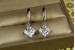Сережки Xuping Jewelry ромбики 3 см сріблясті