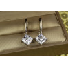 Сережки Xuping Jewelry ромбики 3 см сріблясті