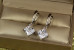 Сережки Xuping Jewelry ромбики 3 см сріблясті