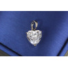 Кулон Xuping Jewelry фіаніт сердечком 1.1 см сріблястий