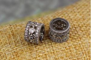 Кулон шарм Xuping Jewelry з великим камінням біля центру 8 мм сріблястий