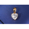 Кулон Xuping Jewelry фіаніт сердечком 9 мм золотистий
