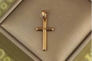 Хрестик Xuping Jewelry круглий 2.4 см золотистий