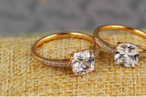 Кільце Xuping Jewelry квадратний фіаніт із доріжками з боків р 20 золотисте