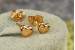 Сережки гвоздики Xuping Jewelry гладкі серця 6 мм золотисті