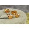 Сережки гвоздики Xuping Jewelry гладкі серця 6 мм золотисті
