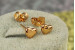 Сережки гвоздики Xuping Jewelry гладкі серця 6 мм золотисті