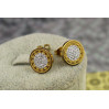 Сережки гвоздики Xuping Jewelry монетка Версаче 1.2 см лимонне золото