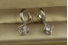 Сережки Xuping Jewelry підвіски фіаніт у кубі 2.7 см сріблясті