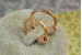 Сережки кільця Xuping Jewelry гладкі із шайбою з фіанітів 2 см золотисті