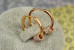 Сережки кільця Xuping Jewelry гладкі із шайбою з фіанітів 2 см золотисті