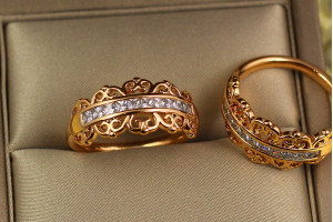 Кільце Xuping Jewelry зимовий палац р 20 золотисте