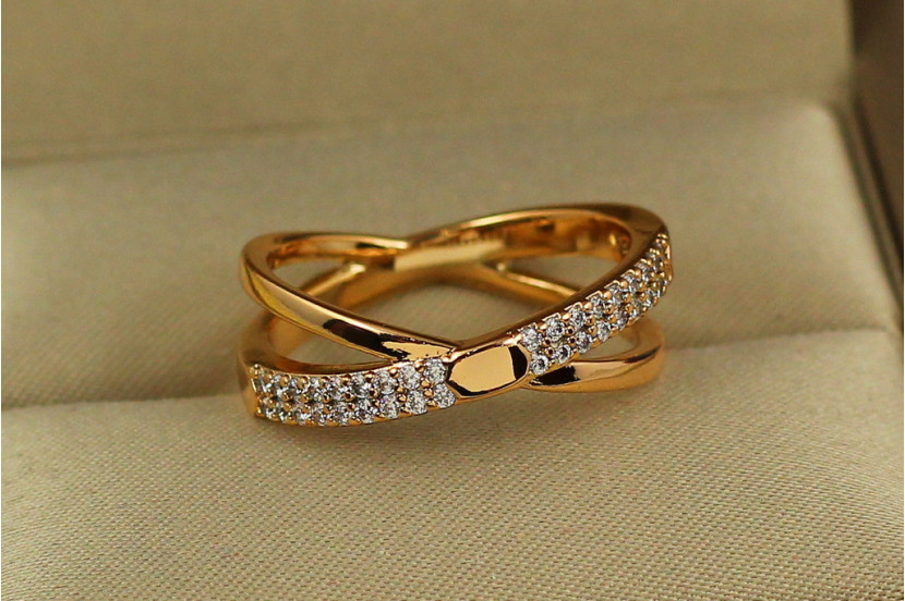 Кільце Xuping Jewelry правильний напрямок р 17 золотисте