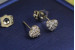 Сережки гвоздики Xuping Jewelry сердечка з камінців 6 мм сріблясті