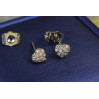 Сережки гвоздики Xuping Jewelry сердечка з камінців 6 мм сріблясті