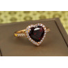 Кільце Xuping Jewelry серце океану з червоним каменем 1,4 см р 20 золотисте