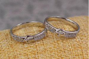 Кільце Xuping Jewelry ремінець з грецьким візерунком р 20 сріблясте