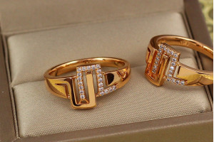 Кільце Xuping Jewelry тетріс р 16 золотисте