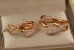 Кільце Xuping Jewelry подвійна рогатка р 18+ золотисте