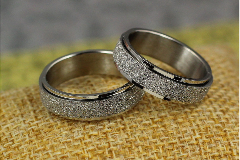 Кільце Xuping Jewelry шліфування р 18 сріблясте